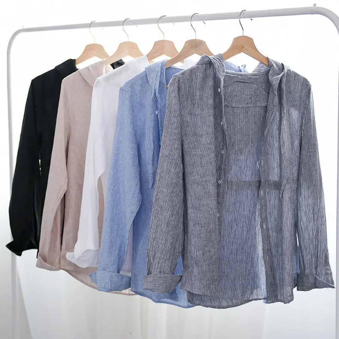 Fran Hooded Linen Shirt Artisio