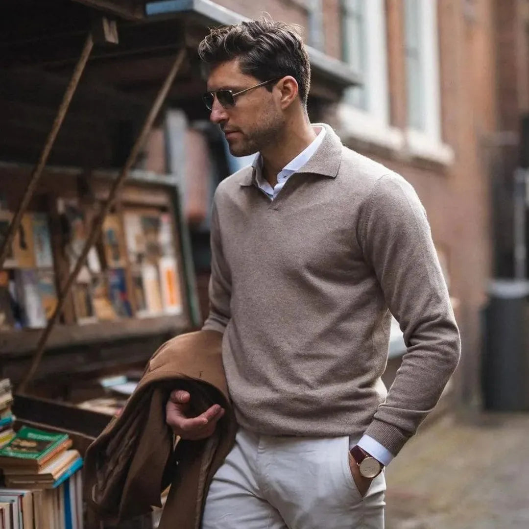 Gerald V-Neck Polo Shirt Artisio