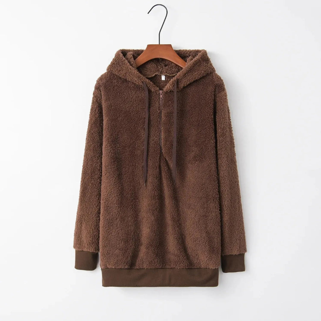 Glaiza Oversized Sherpa Fleece Hoodie Artisio