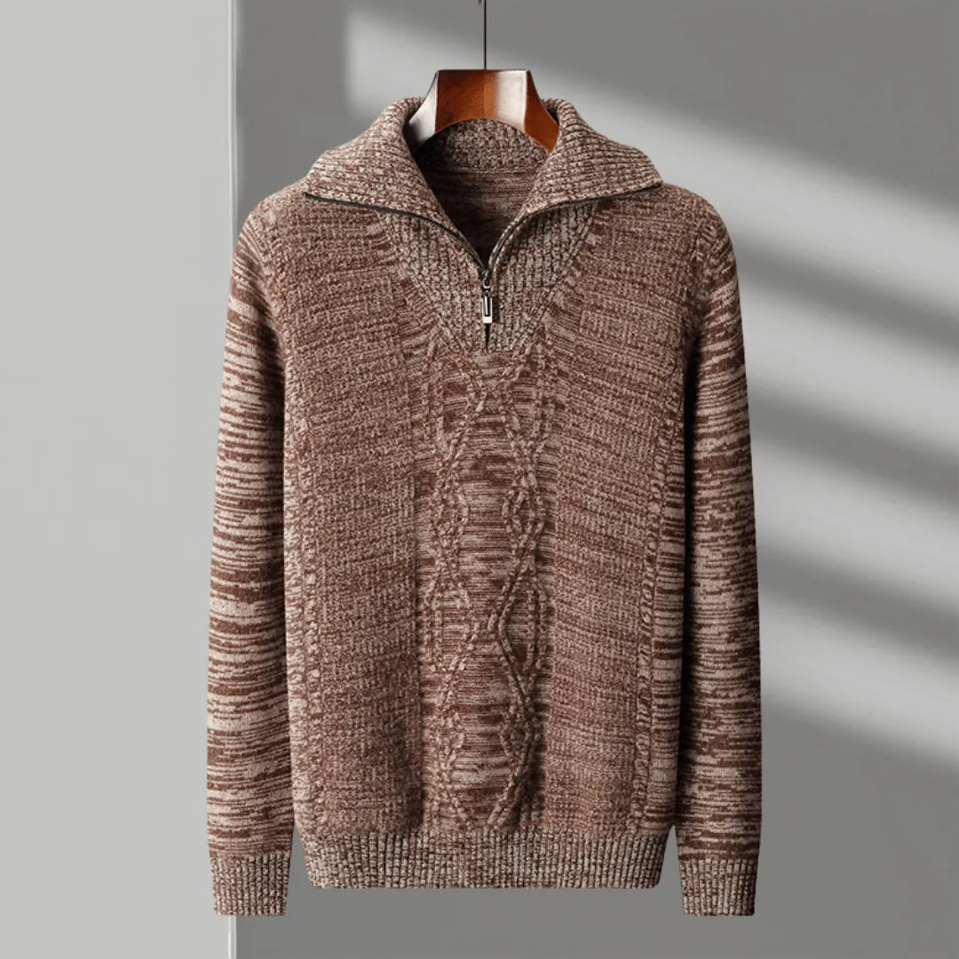 Hank Merino Wool Half-Zip Sweater Artisio