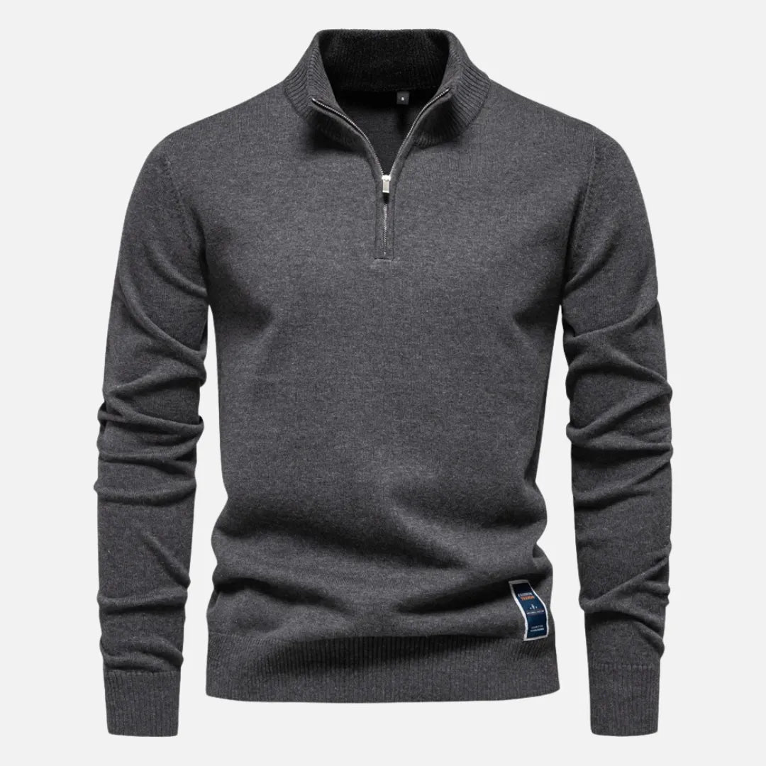 Hank Quarter-Zip Fitted Sweater Artisio