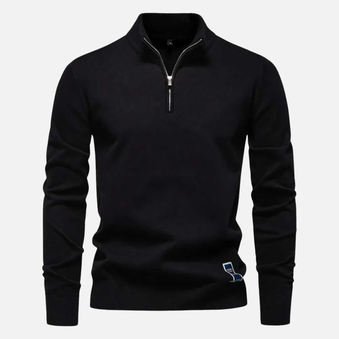 Hank Quarter-Zip Fitted Sweater Artisio