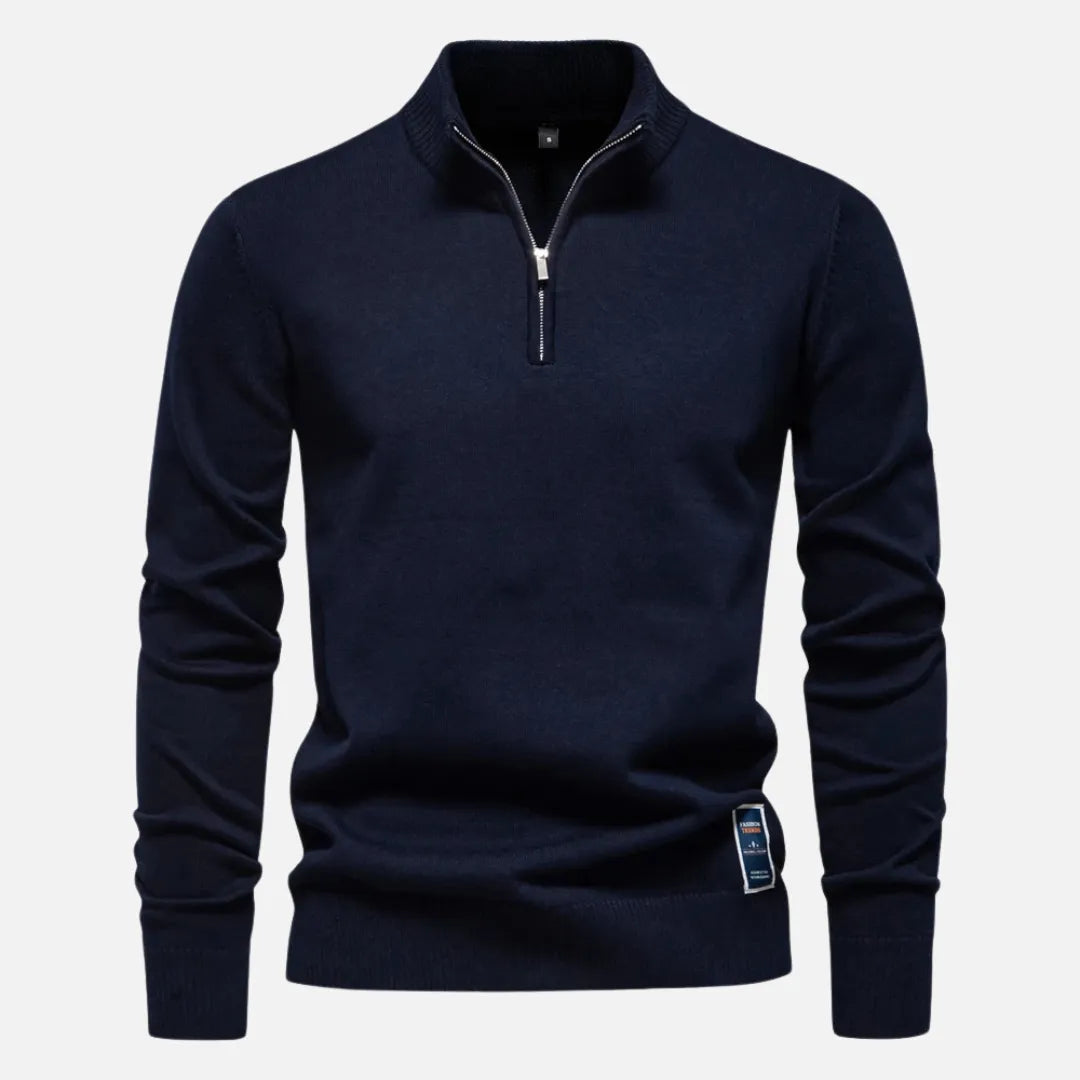 Hank Quarter-Zip Fitted Sweater Artisio
