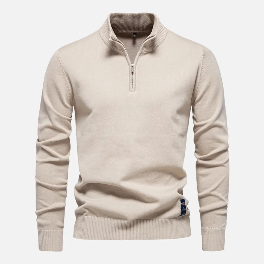Hank Quarter-Zip Fitted Sweater Artisio