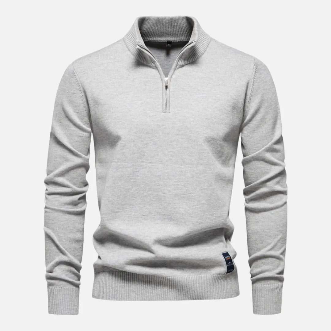 Hank Quarter-Zip Fitted Sweater Artisio