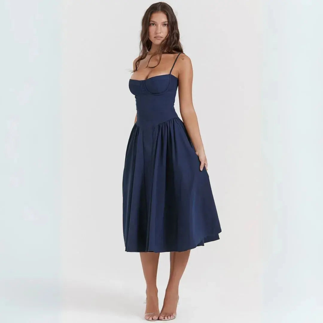 Irene Corset Fit & Flare Midi Dress Artisio