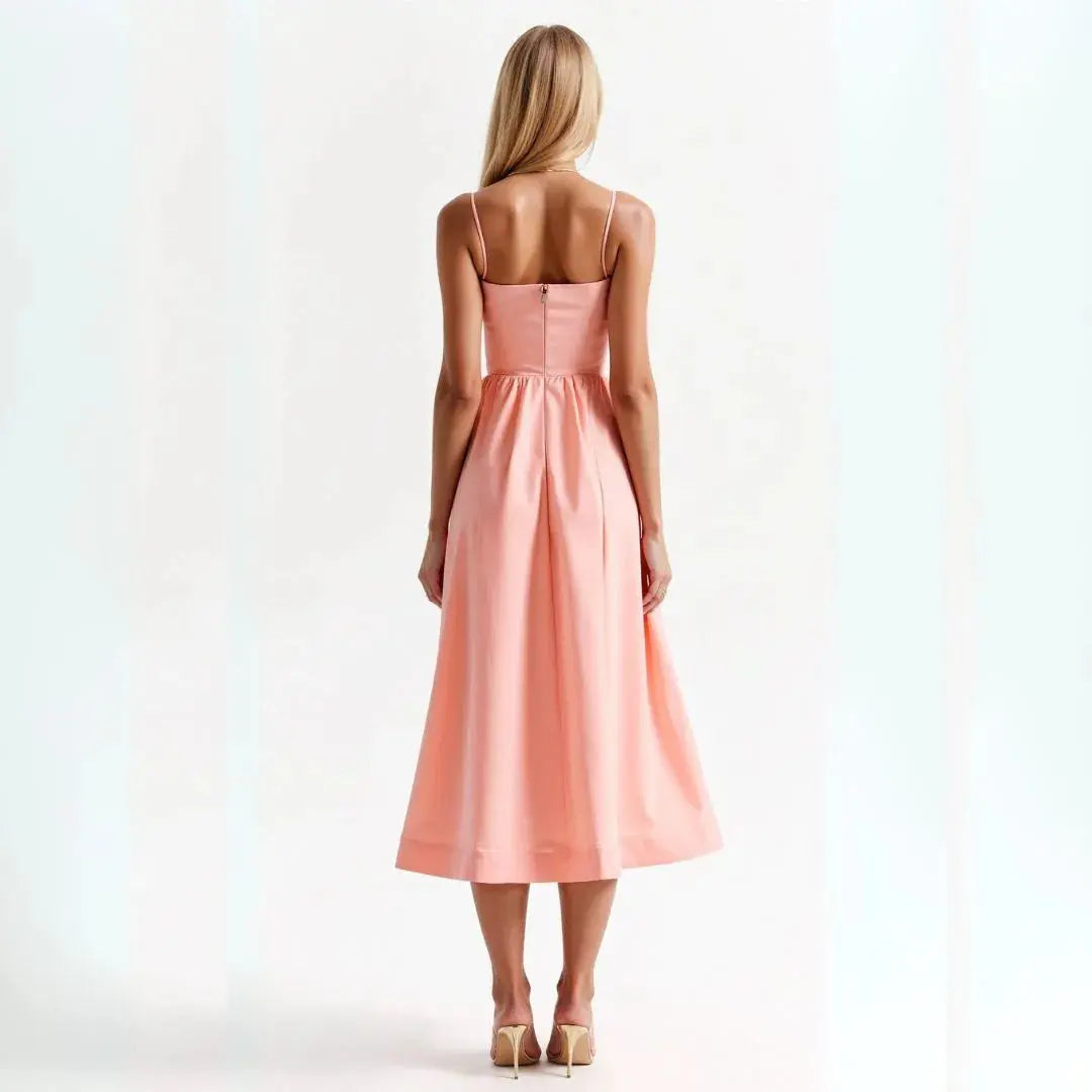 Isabelle Spaghetti Strap Midi Dress Artisio