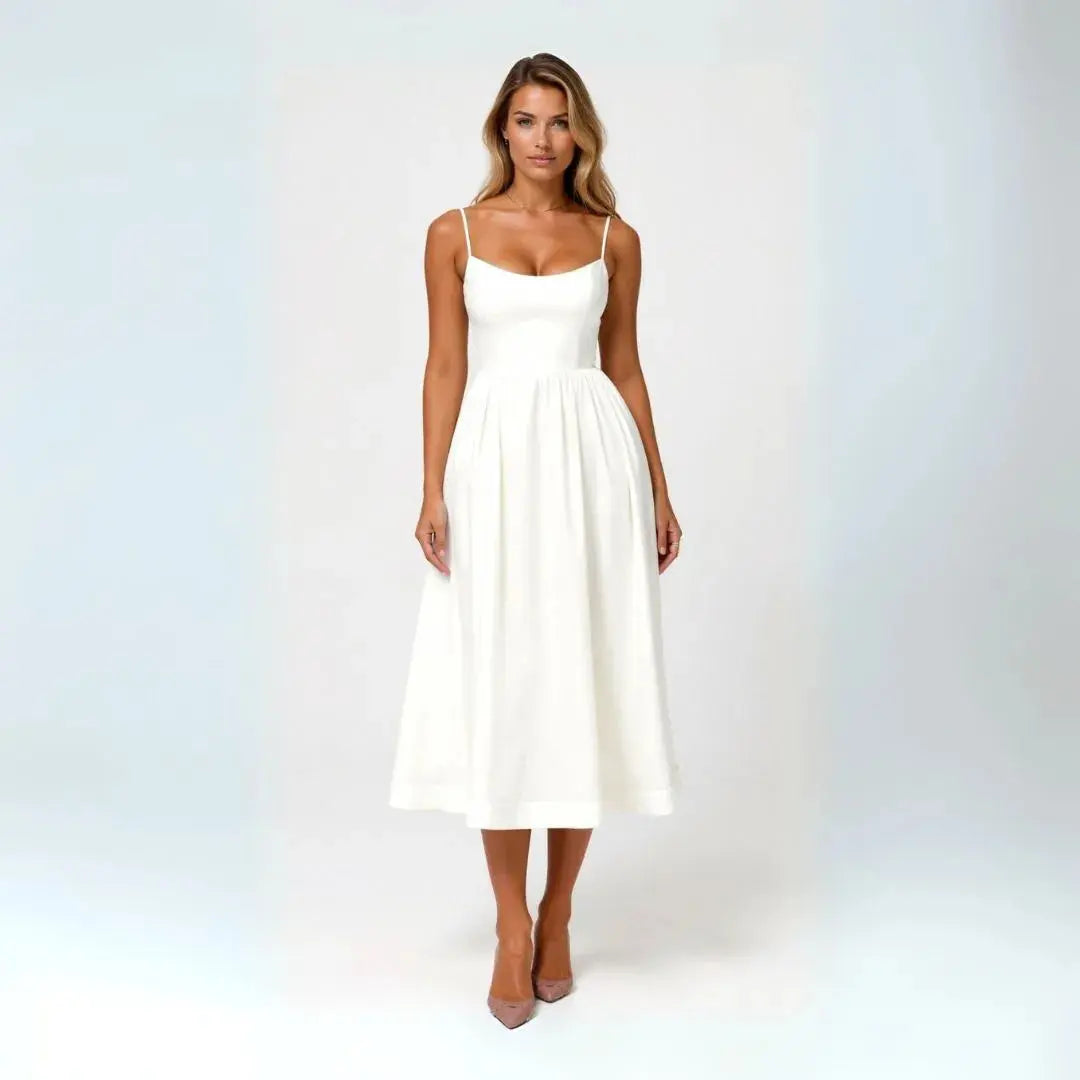 Isabelle Spaghetti Strap Midi Dress Artisio