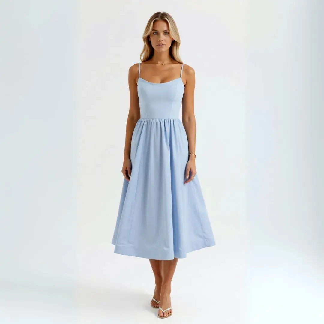 Isabelle Spaghetti Strap Midi Dress Artisio