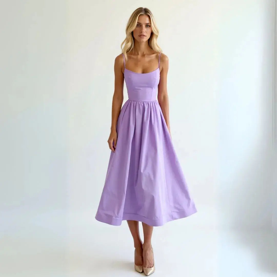 Isabelle Spaghetti Strap Midi Dress Artisio