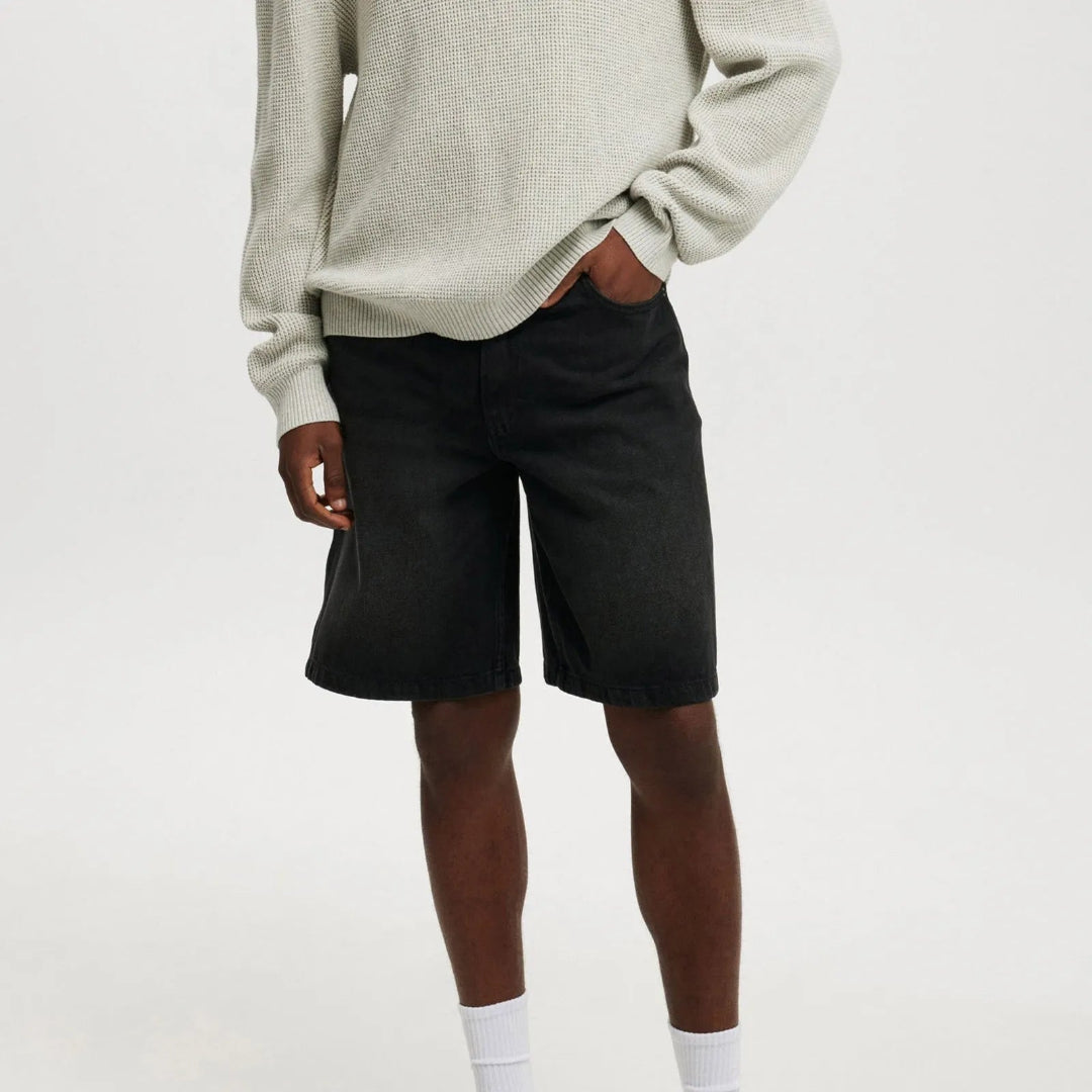 KC Relaxed Fit Denim Shorts Artisio