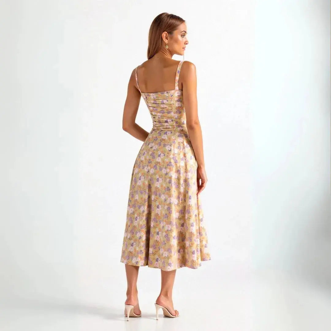 Kiana Bustier Summer Midi Dress Artisio