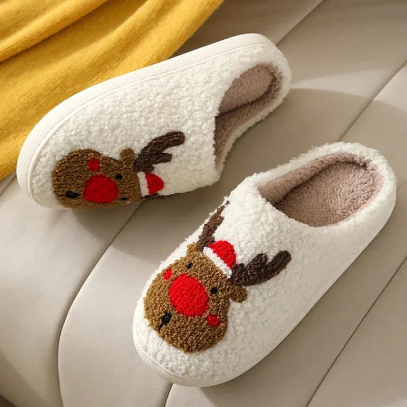 Kim Women's Holiday Elk Plush Slippers Artisio