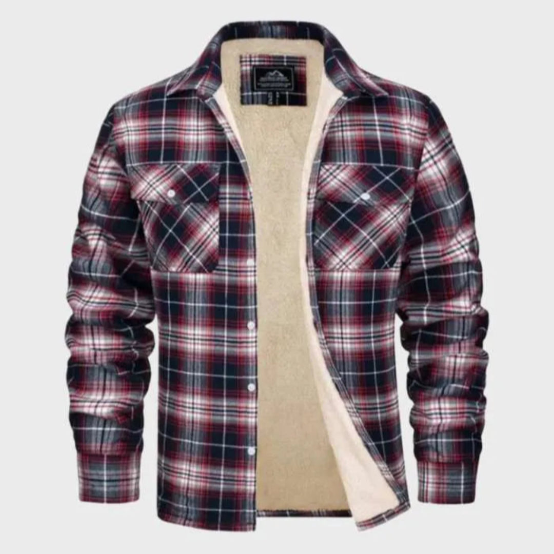 Liam Sherpa-Lined Flannel Jacket Artisio