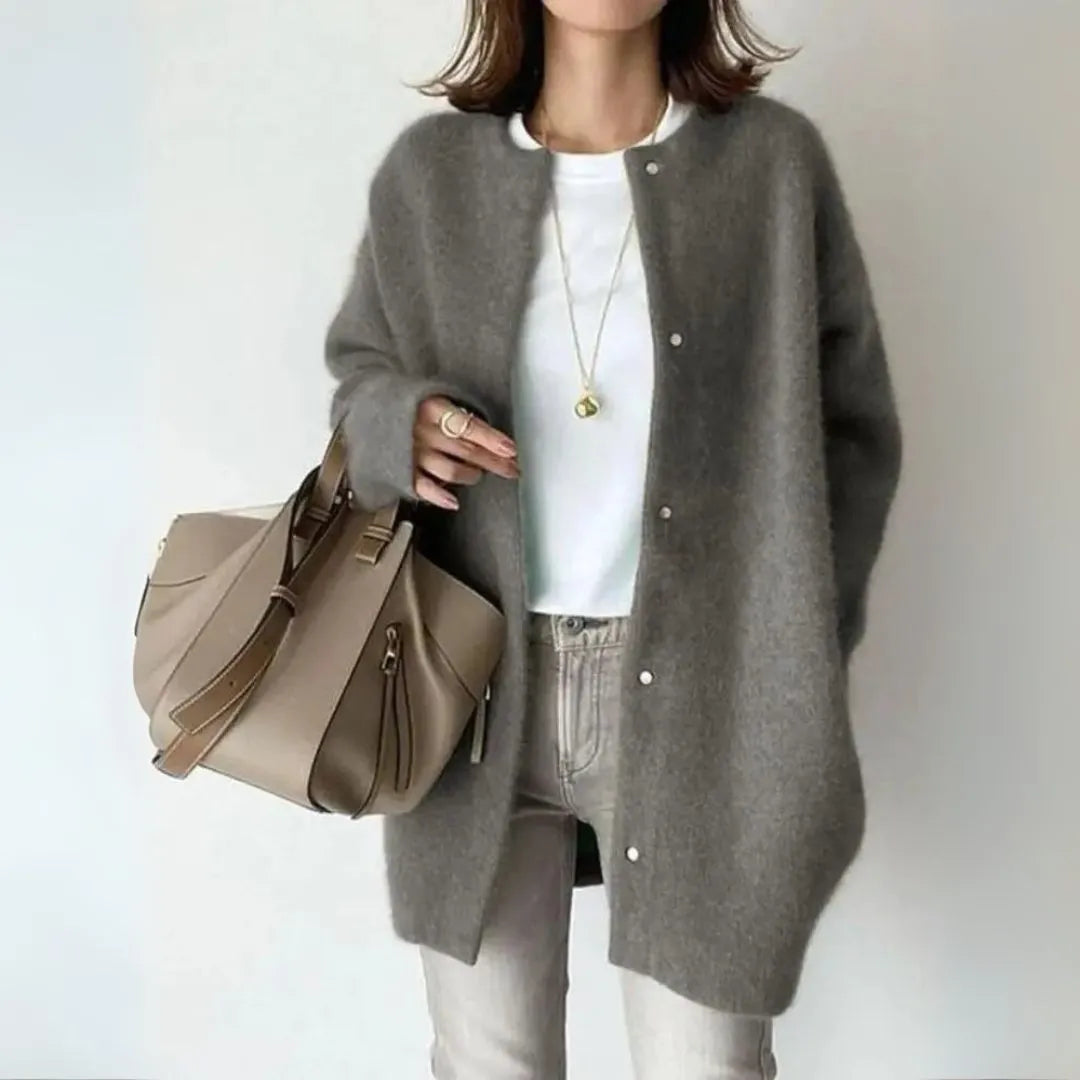 Liora Wool Blend Button Cardigan Artisio