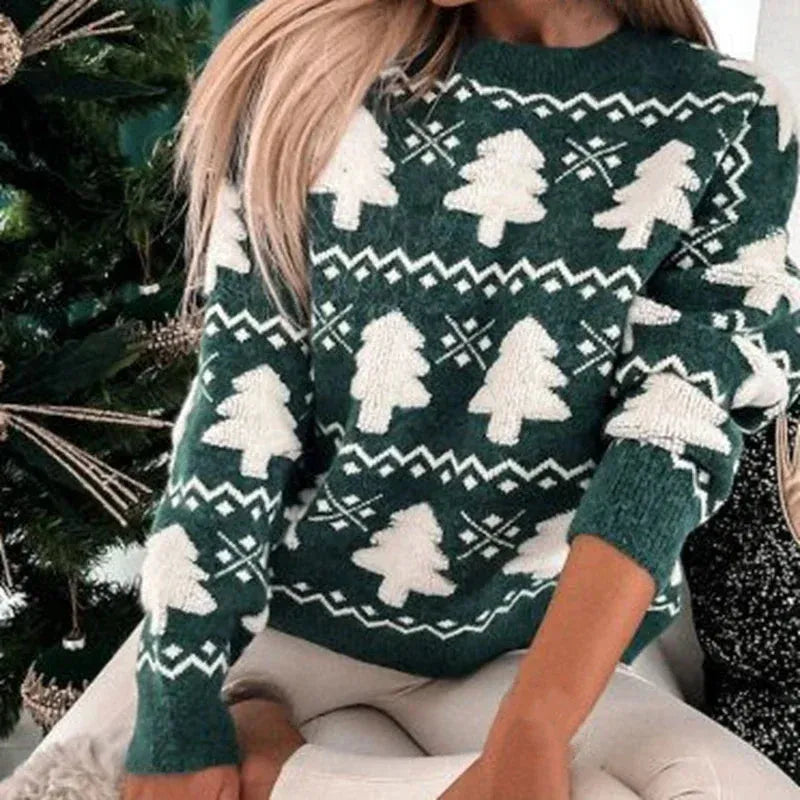 Lira Women's Festive Christmas Tree Pullover Artisio