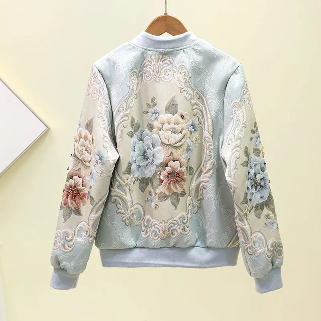 Liz Embroidered Floral Bomber Jacket Artisio