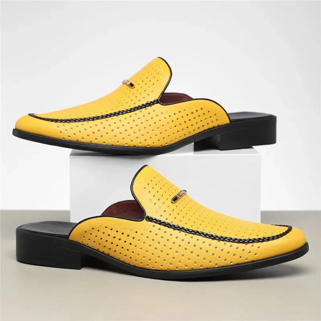 Luca Leather Slip-On Mule Artisio