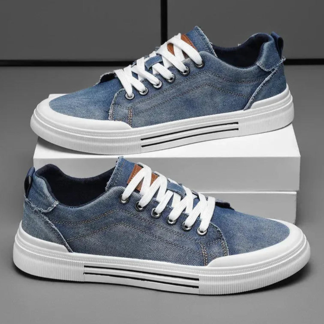 Luke Denim Lace-Up Low Top Sneakers Artisio