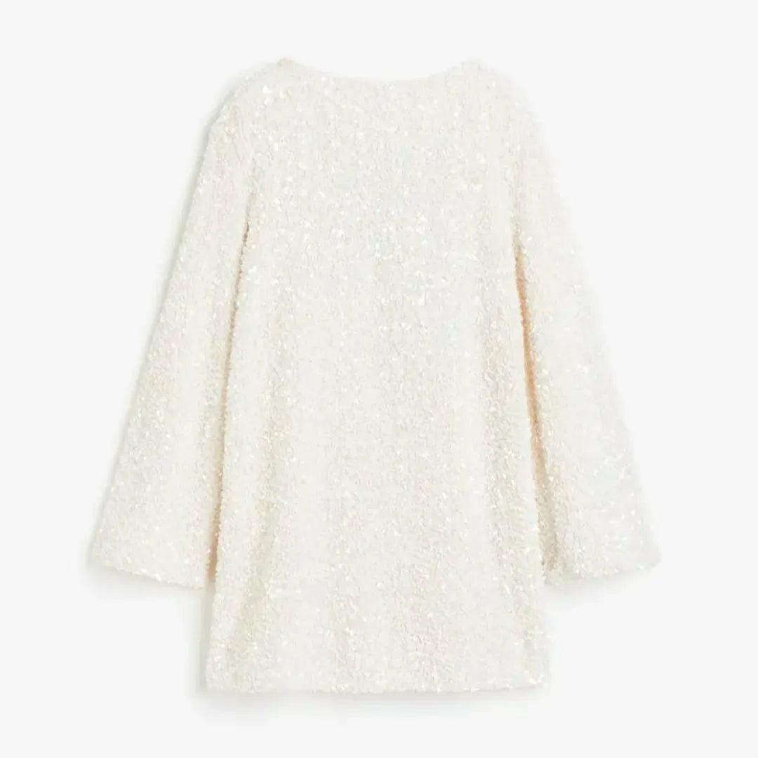 Luna Sequin Long Sleeve Mini Dress Artisio