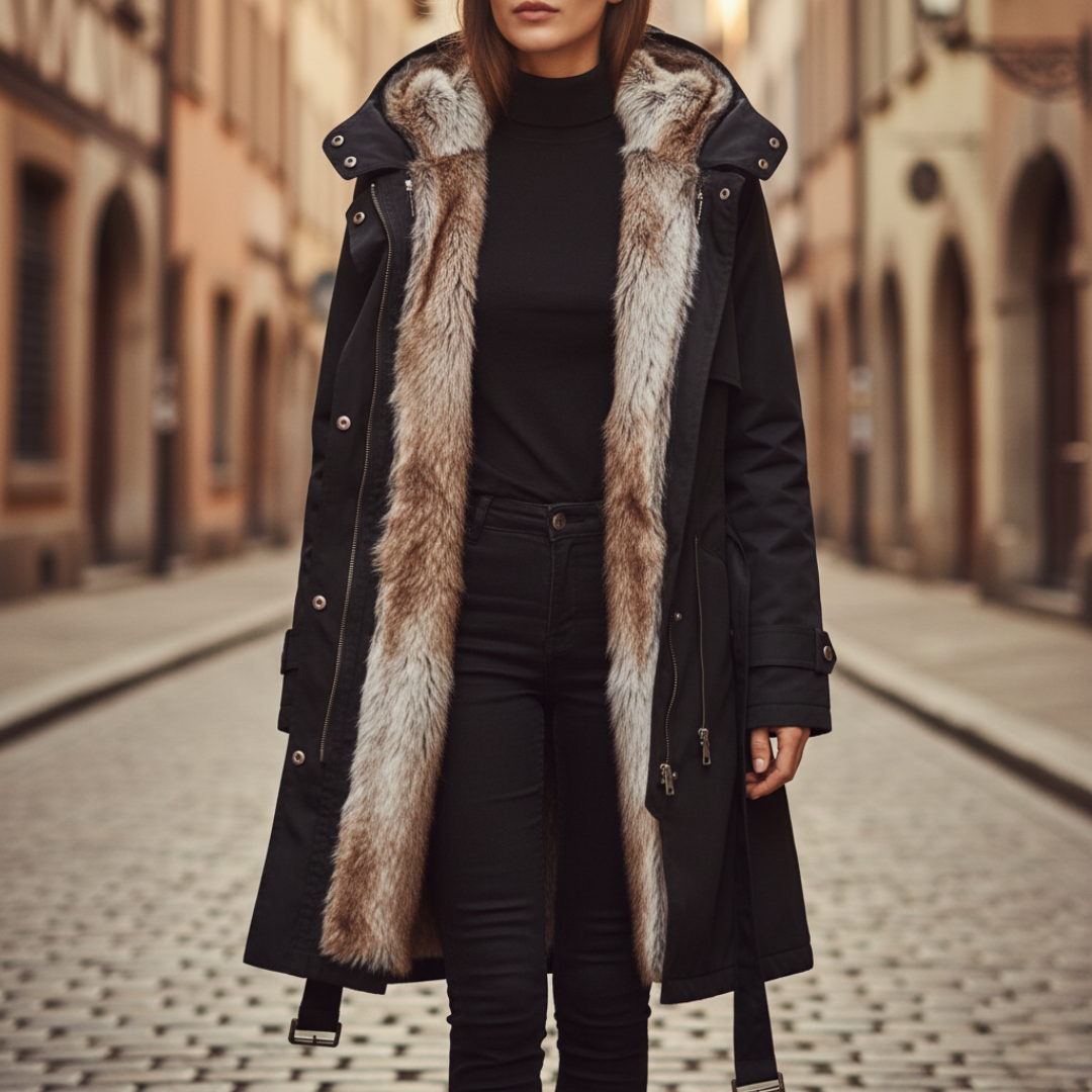 Luxurious women's winter parka 0