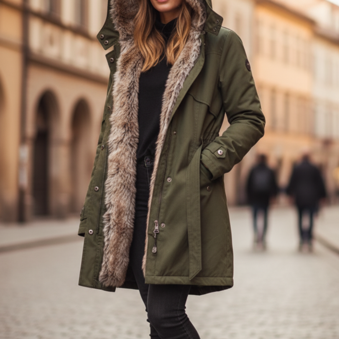 Luxurious women's winter parka 1