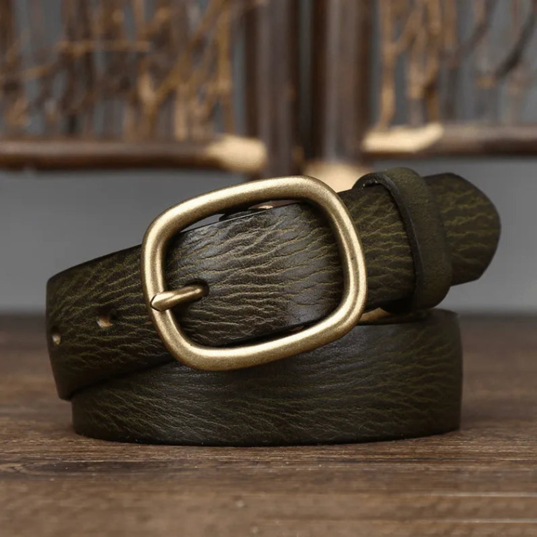 Maddie Slim Leather Belt Artisio