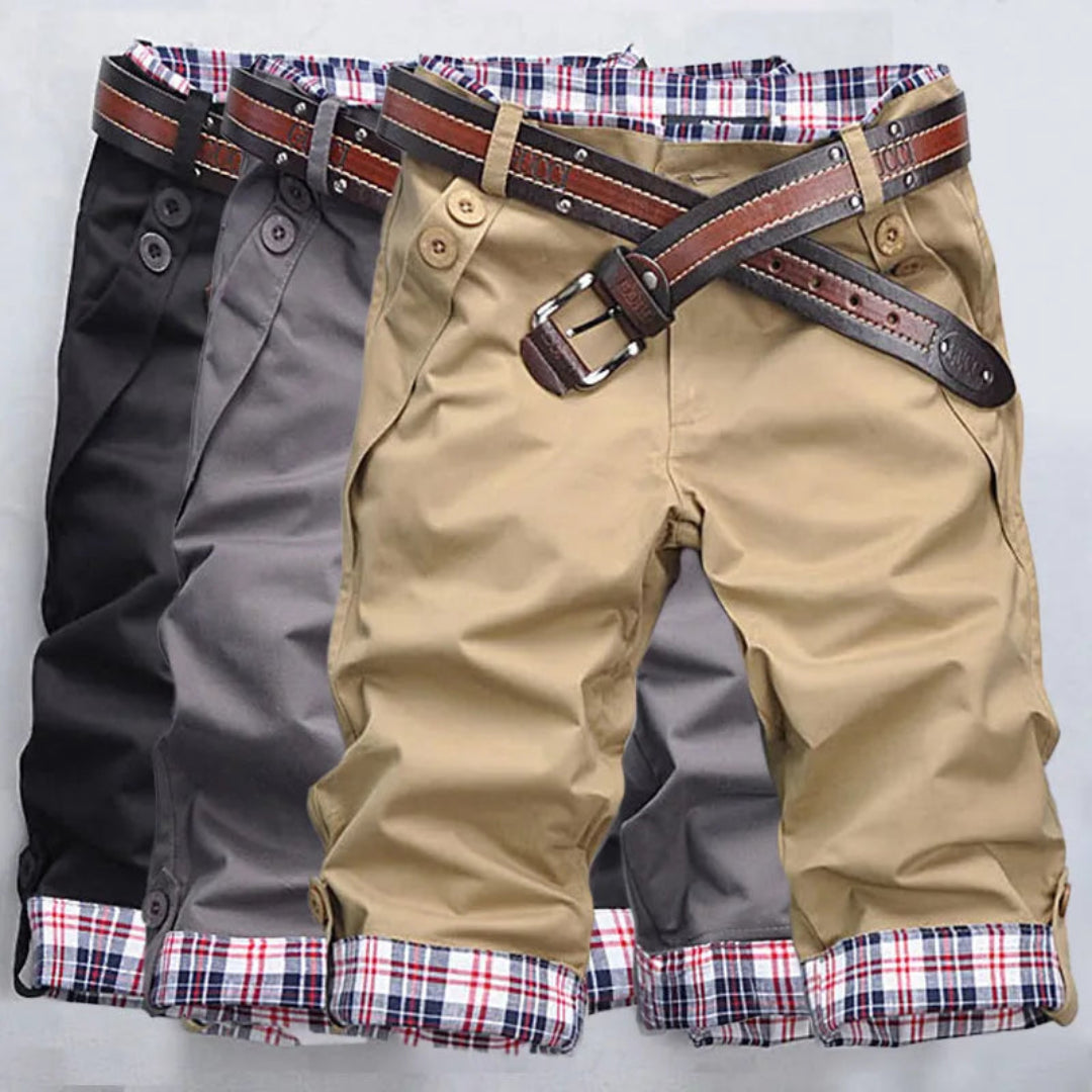 Marc Plaid Cotton Blend Shorts Artisio