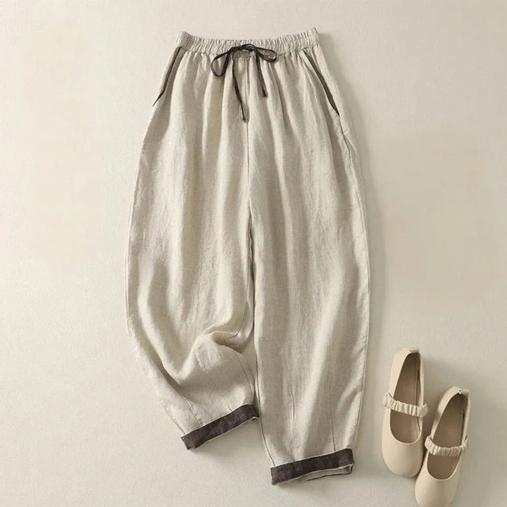 Marga Drawstring Linen Jogger Pants Artisio