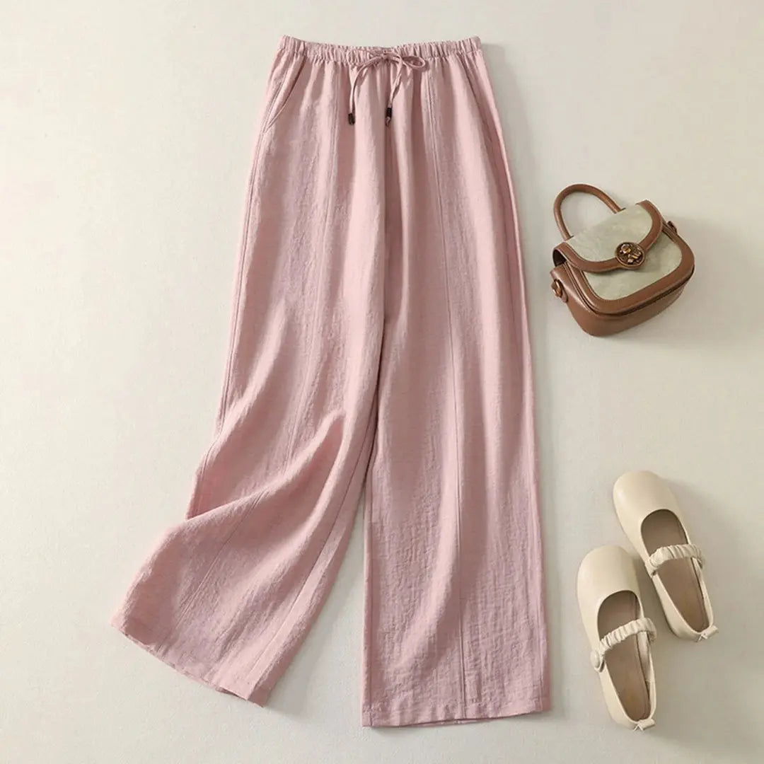 Marion Drawstring Fit Linen Pants Artisio