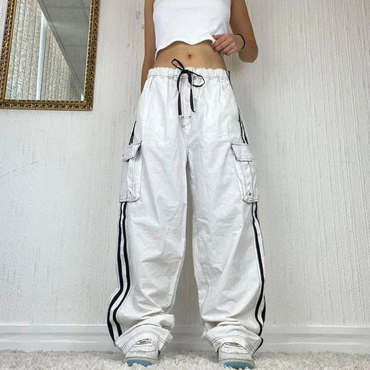 Maris Baggy Wide-Leg Drawstring Cargo Pants Artisio