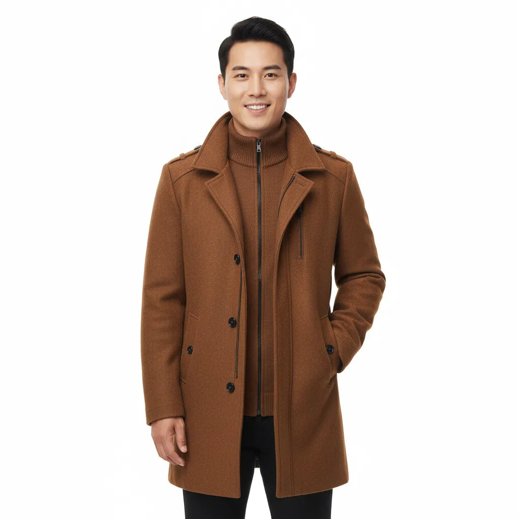 Matteo Double-Layer Wool Blend Coat Artisio