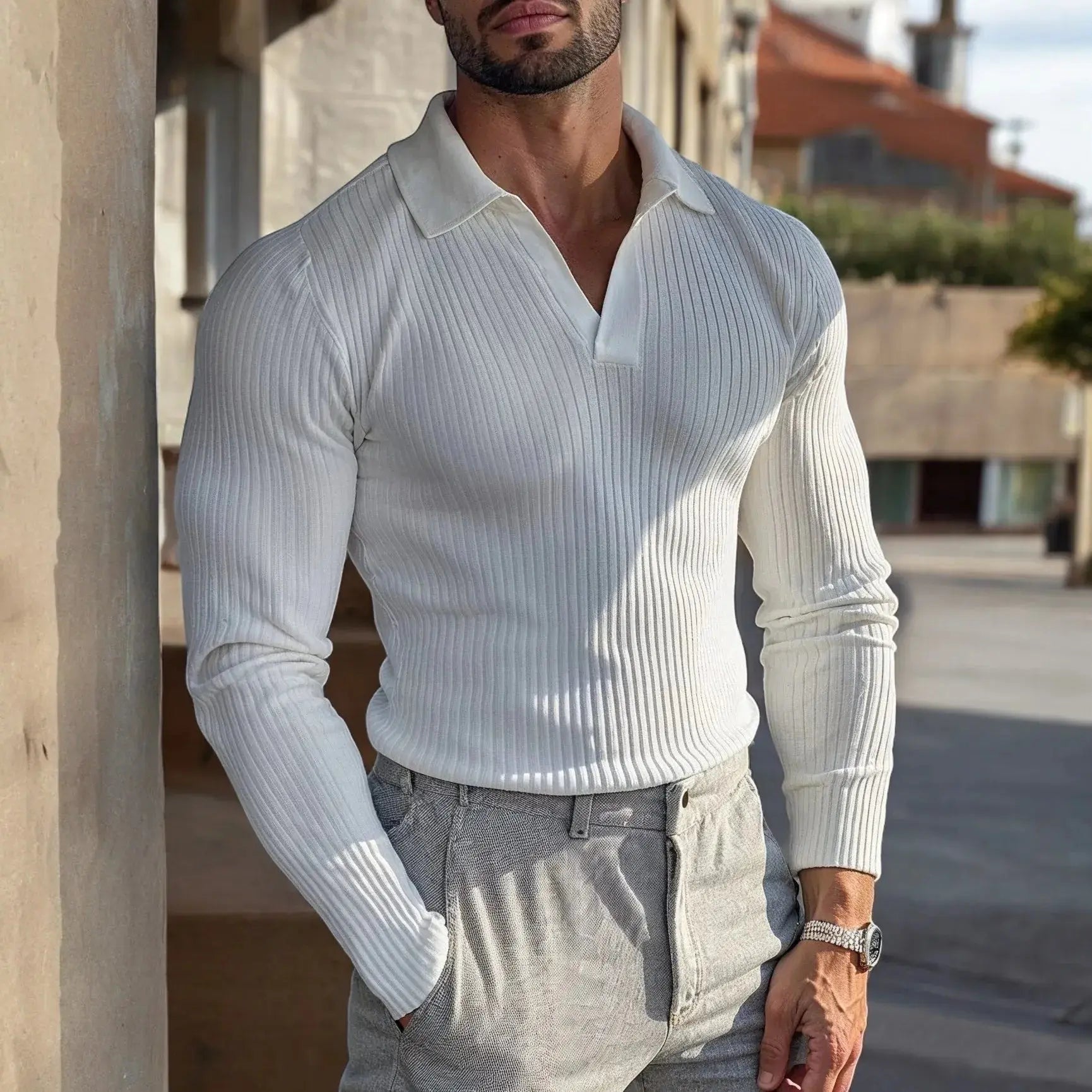 Mattia Muscle Fit Knit Sweater Artisio