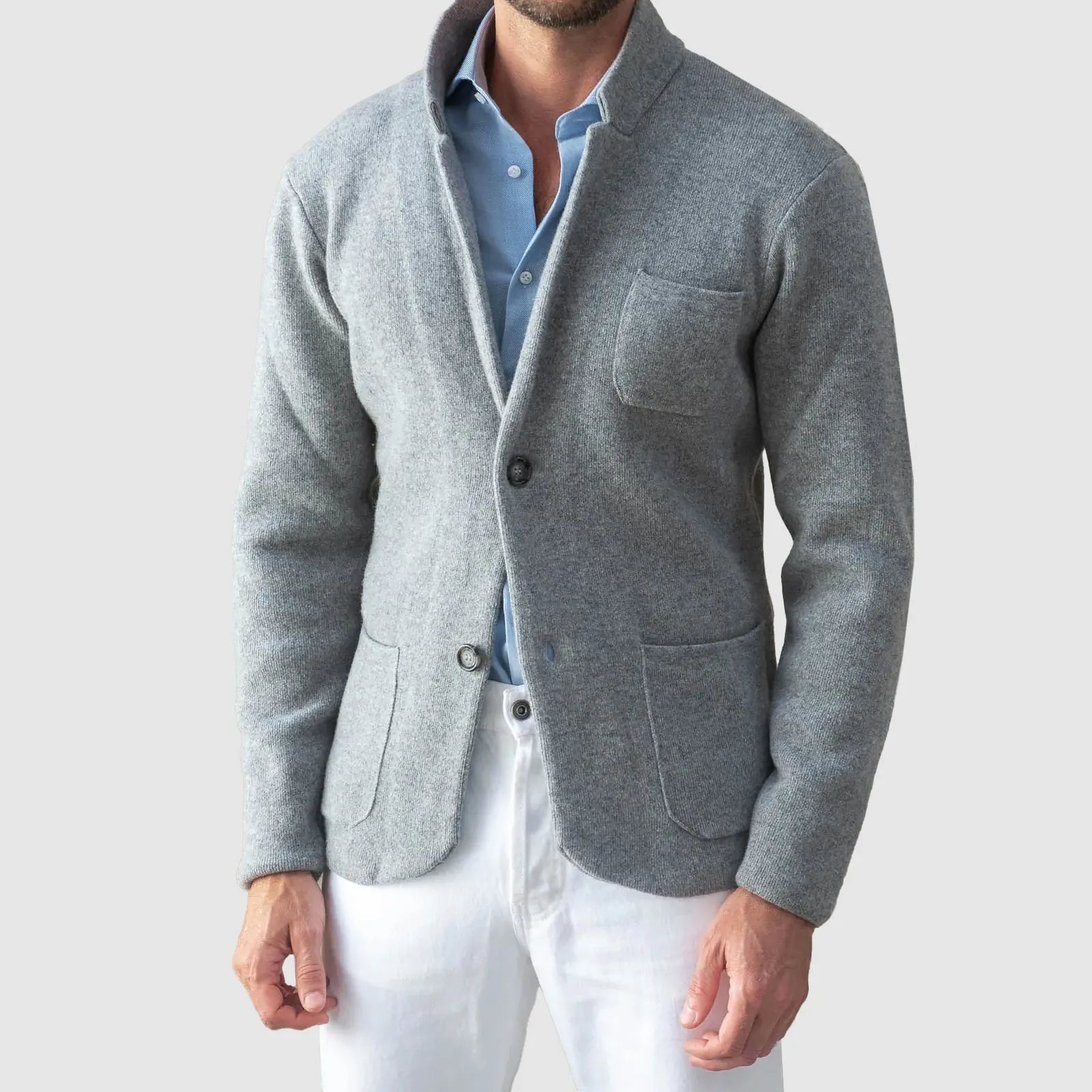 Men’s Casual Buttoned Knit Blazer Artisio