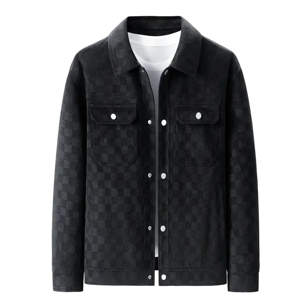 Men’s Checkerboard Suede Jacket Artisio