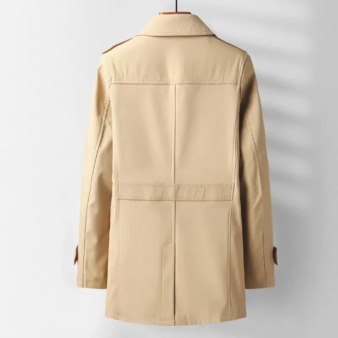 Men’s Classic Mid-Length Trench Coat Artisio