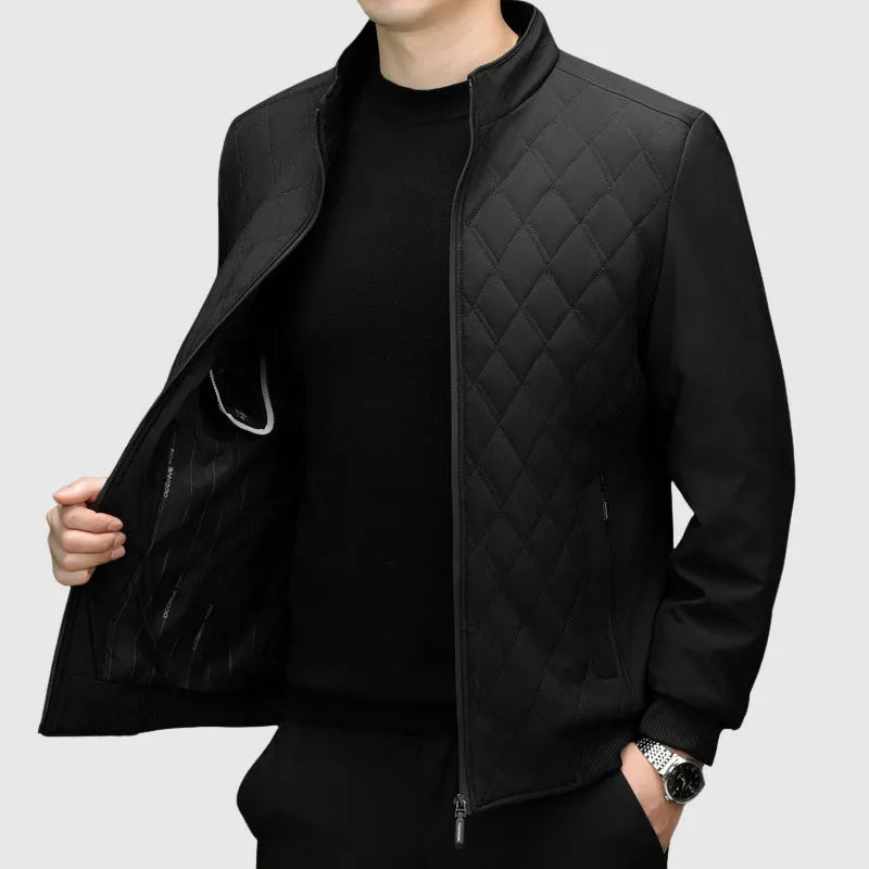 Men’s Diamond-Quilted Bomber Jacket Artisio