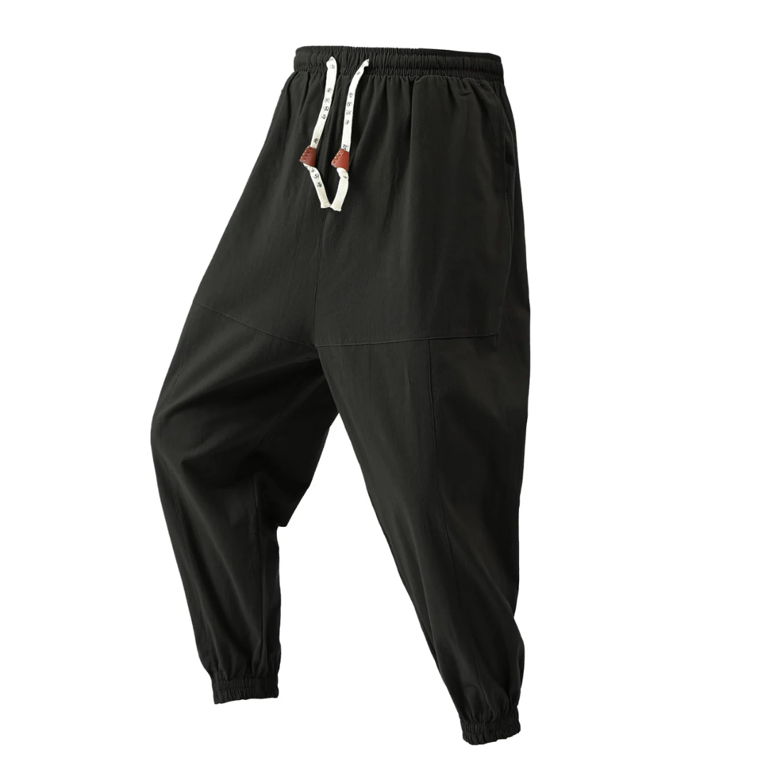 AT | Men’s Drop-Crotch Jogger Pants Solid Relaxed Fit