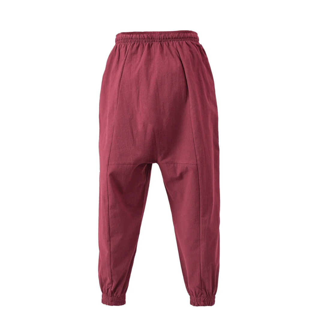 AT | Men’s Drop-Crotch Jogger Pants Solid Relaxed Fit