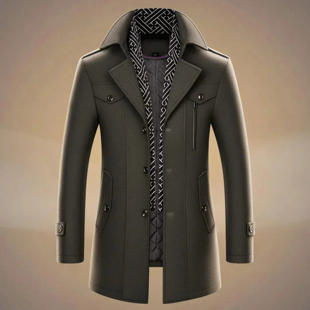 Men’s Long Wool Overcoat Artisio