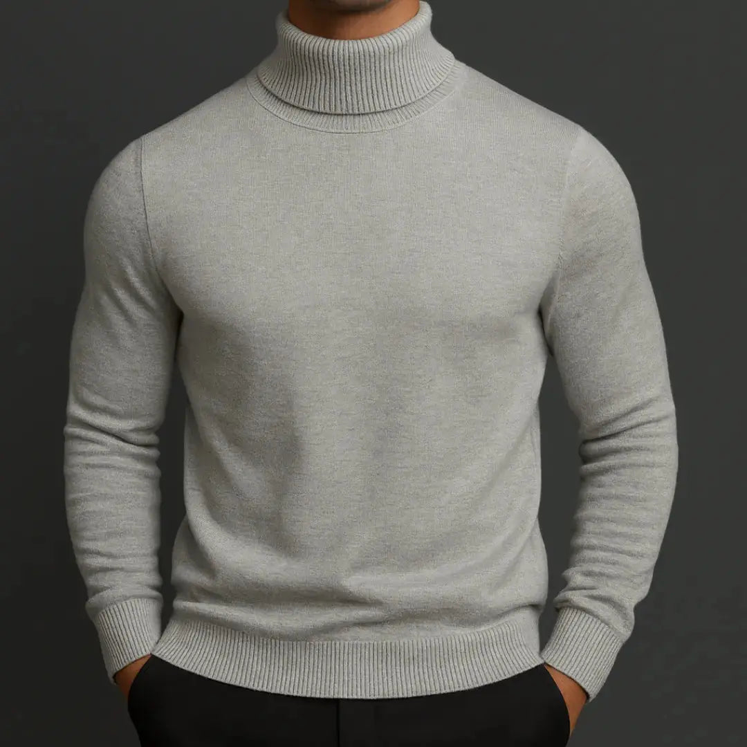Men’s Merino Wool-Blend Turtleneck Sweater Artisio