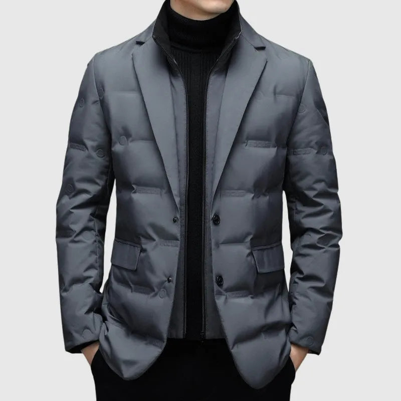 Men's Quilted Down Blazer Jacket Artisio