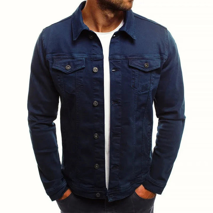 Men’s Slim-Fit Buttoned Denim Jacket