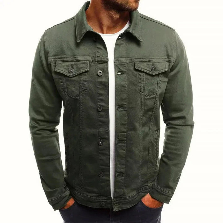 Men’s Slim-Fit Buttoned Denim Jacket