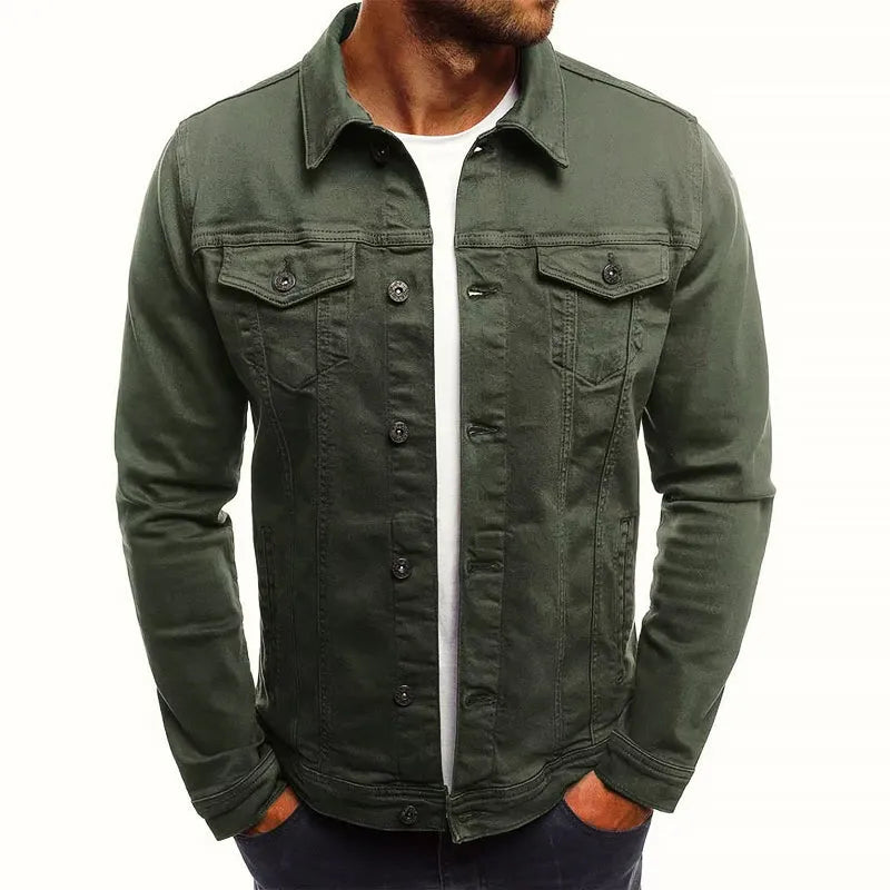 Men’s Slim-Fit Buttoned Denim Jacket Artisio