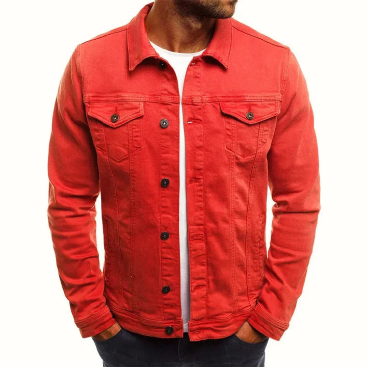 Men’s Slim-Fit Buttoned Denim Jacket