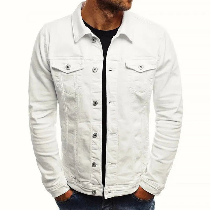 Men’s Slim-Fit Buttoned Denim Jacket