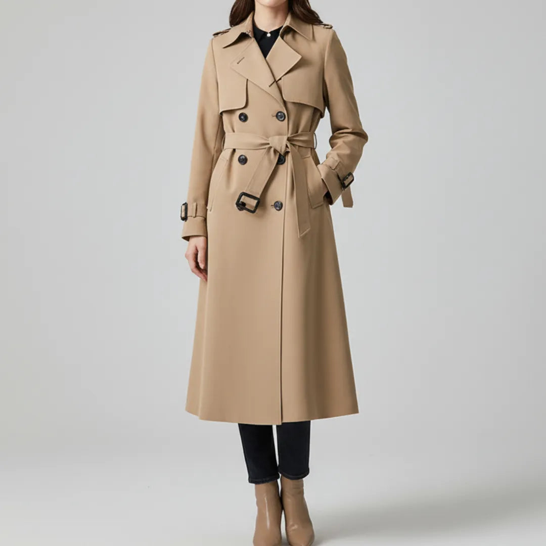 Michelle Women's Longline Double-Breasted Trench Coat Artisio