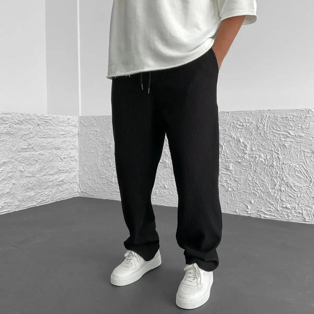 Mike Ribbed Knit Casual Pants Artisio