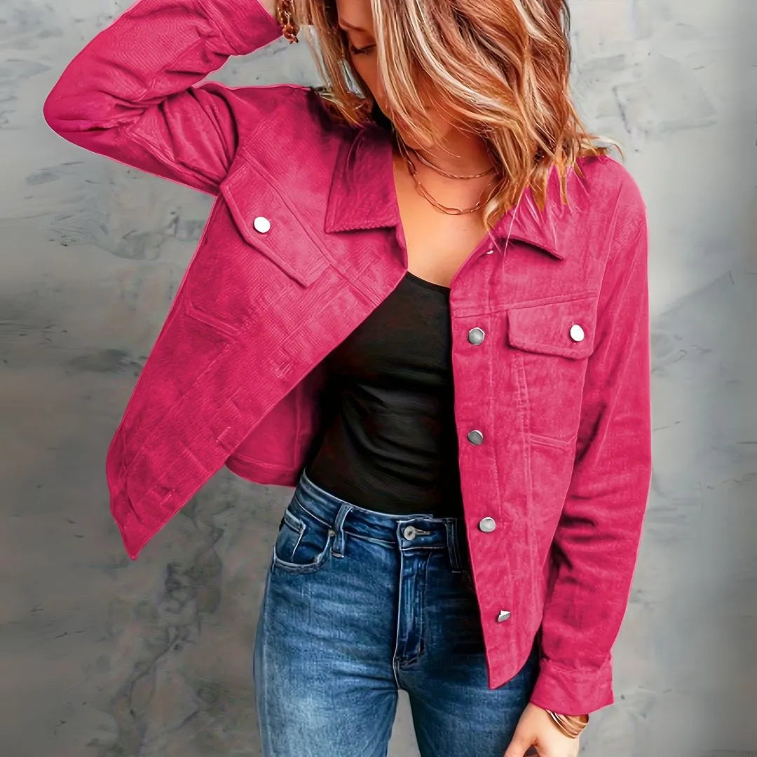 Millie Snap-Button Corduroy Jacket Artisio